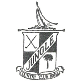 The Jungle Country Club logo, created by Mrs. Eve Fuller, which can still be seen in the West Lounge of Farragut Hall