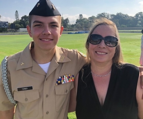 Diedre Turner and her son Tyler.