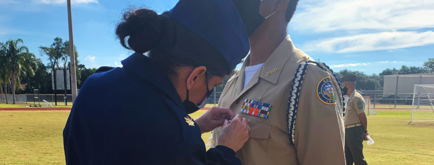 Dur在g formation on December 10, many Admiral Farragut Academy cadets were recognized and given academic and physical fitness awards.