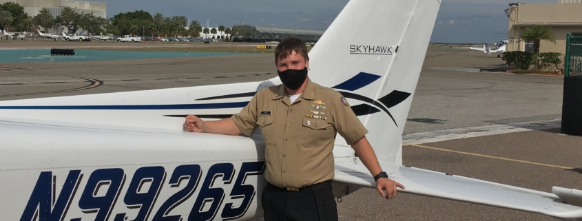 Roman Stott '21 earns solo flight endorsement